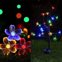 Luces De Jardín Solar Powered Con Flor De Cerezo Para Decoración De Año Nuevo Luz Decorativa Para Paisaje Exterior Y Courtyard - details 8
