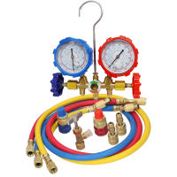 Juego De Medidores De Manifold R410A R22 R134a R404A Para Refrigeración HVAC Con Tubos Y Adaptadores De Conexión Ajustable Para Servicio De Recarga - details 15