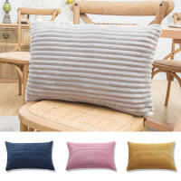Funda De Cojín Rectangular De Flanela Corduroy Para Sofá Y Silla Estilo Solido Y Rayado Tamaño 30x50cm Cubierta De Almohada - details 21