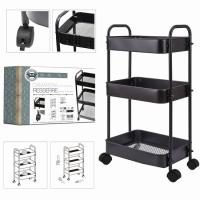 LILI HOME Carrito Camarera de Metal con Ruedas – 3 Bandejas (30 x 45 x 78 cm) es la solución ideal para mantener el orden y facilitar el servicio en cualquier espacio. Gracias a su diseño compacto, robusto y funcional, podrás usarlo tanto en tu hogar com - details 3