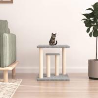 vidaXL Postes Rascadores para Gatos con Plataformas Escaladores Color Crema,  Gris claro,  Gris oscuro y mas - details 1