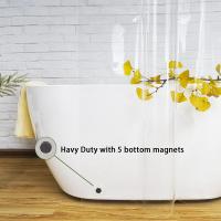 Cortina De Ducha Impermeable Transparente Con Línea Antimoho Para Baño Decoración De Casa Con Gancho Material Ecológico PEVA - details 10