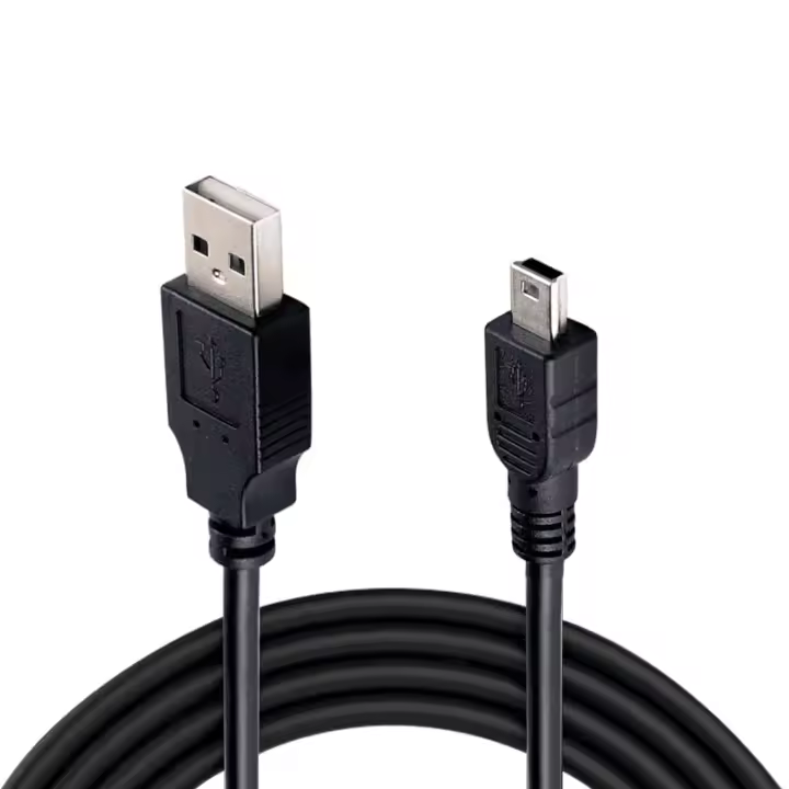 Cable Mini USB Sincroniza y Carga Transferencia de Datos 480 Mbit/s , Cable USB 2.0 macho a mini USB macho 1/2/3 metros Compatible con Tabletas, GPS, Micrófono, PS3, Wii U Pro, Disco Duro Externo, Cámaras Digitales, MP3 etc. Negro - 1