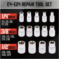 Juego De Destornilladores Torx E-TORX Premium 14 Piezas Juego De Fijación Torque1 Juego De Destornilladores Externos E4 E5 E6 E7 E8 E10 E1 Acero Cromo Vanadio - details 2