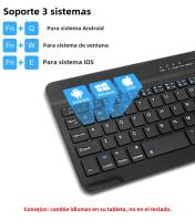 Teclado Inalámbrico Bluetooth Para Tablet Android iOS Windows Con Iluminación RGB Teclado Y Ratón Compatible Con iPad Y Teléfono Móvil - details 9