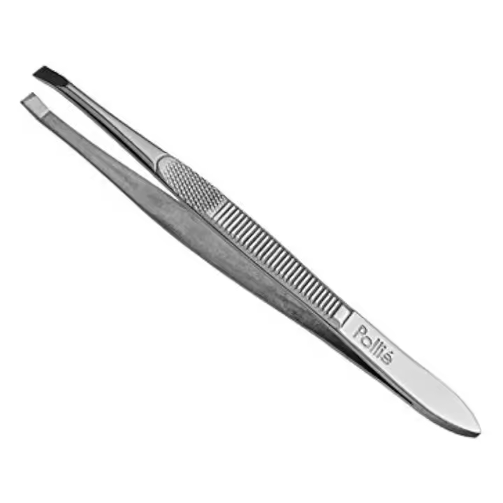 EUROSTIL PUNTA RECTA CROMADA PINZA DE DEPILAR 9CM 1UN - 1
