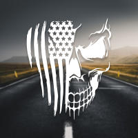 Pegatinas De Vinilo Para Coche Estilo Estadounidense Con Bandera Y Calavera Decoración Para Motocicletas Vans Accesorios De Modificación - details 4
