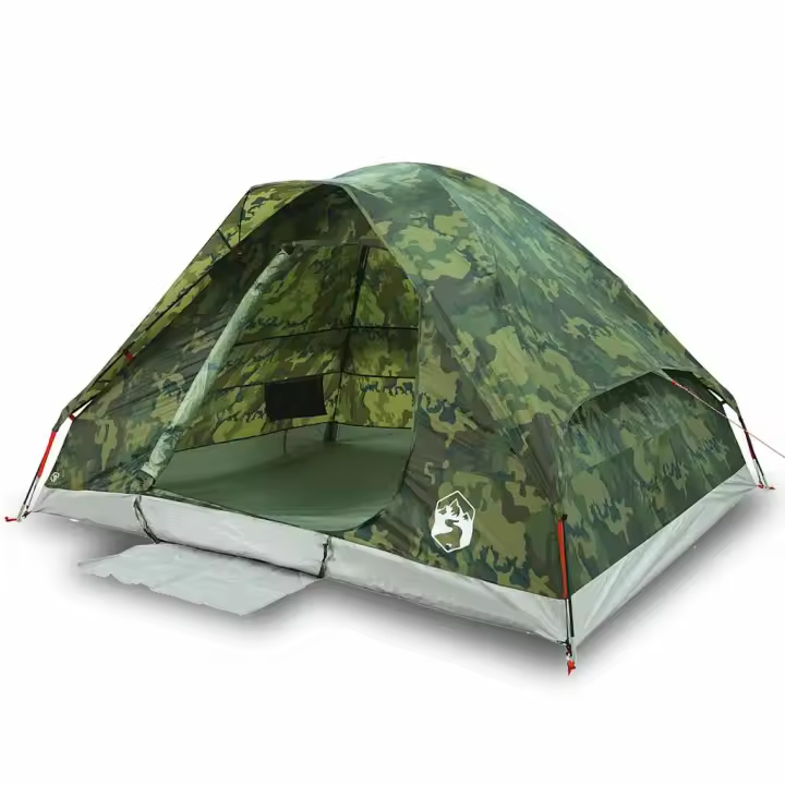vidaXL Tienda de campaña iglú para 2 personas impermeable camuflaje - 1