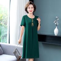 Vestido Midi Vintage De Verano Para Mujer Madura Con Bordado Casual Sólido Suéter Elegante Bodycon Para Fiesta Vestidos - details 7