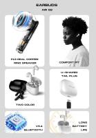 Lenyes AIR 69 Auriculares Inalámbricos TWS Bluetooth 5.4 con Micrófono HD, Cancelación de Ruido, Estuche de Carga 300mAh, Sonido Estéreo, Llamadas Nítidas y Diseño Ergonómico – Blanco/Negro - details 0