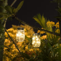Luz Solar LED Para Botella De Mason Impermeable 20/10 Lámparas Colgantes Para Jardín Patio Porche Decoración Sin Batería - details 7
