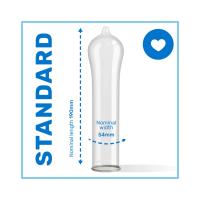 Preservativos Masculinos Pasante Regular Ancho Nominal 54 mm Forma Anatómica Para Un Mejor Ajuste Compatibles Con Lubricantes A Base De Agua Condones De Látex Disponibles En Caja De 3 12 144 Unidades - details 4