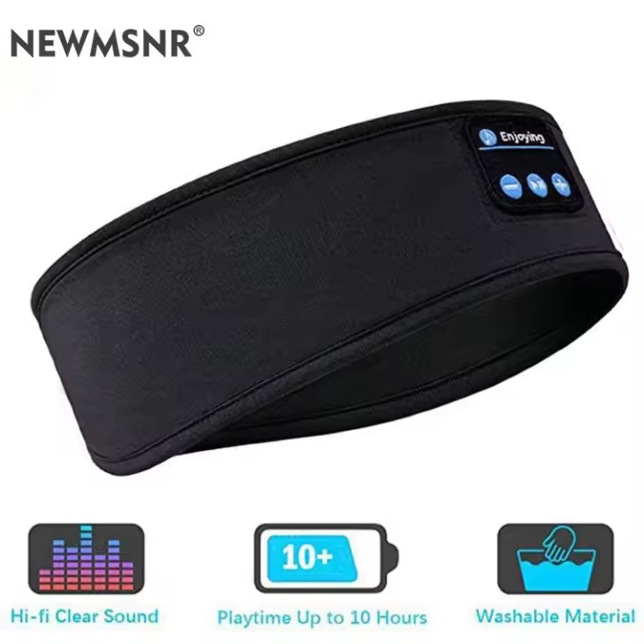 Auriculares con Bluetooth para dormir, audífonos de graves transparentes de alta fidelidad, Diadema inalámbrica ultrafina con Micrófono - 1