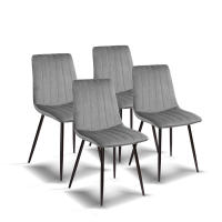 Furniture Style S.L. - Pack de 4 Sillas de Comedor Vintage Modelo Iria en Terciopelo - details 5