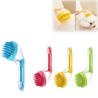 Cepillo De Baño Para Mascotas Con Dispensador De Shampoo Y Mango Largo De Silicona Suave Para Masaje Y Limpieza Del Pelaje Y Cabello - details 0