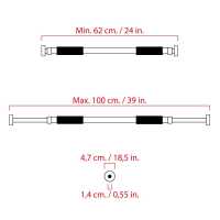 Ociodual Barra Dominadas con Tornillos Incluidos, Soporta hasta 100kg, Gym, Ejercicio en Casa, Barra Dominadas Pared Negra, Calistenia, Deporte, Gimnasio en Casa, Montaje en Puertas y Pasillos - details 3