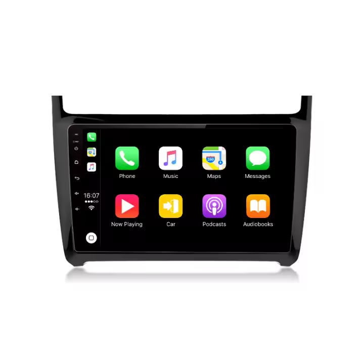 AWESAFE inalámbrico CarPlay Android Auto Radio para VW Volkswagen POLO 5 sedan 2008 2009 2010 2011 2012 2013 2014 2015 2016 2017 2018 2019 2020 coche reproductor multimedia GPS 2 din autoradio volante controles RDS Bluetooth - 1