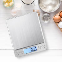 Báscula Digital De Cocina 3000g/0.1g Recargable Por USB Con 2 Platos Mini Báscula De Alimentos Para El Hogar Y Joyería Con Pantalla LCD - details 1
