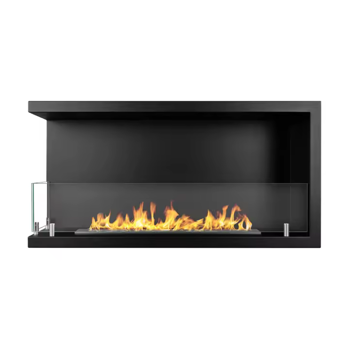 Chimenea de Bioetanol de Esquina empotrada biochimenea de Esquina 90x45 SUTRI 90 SX - 1