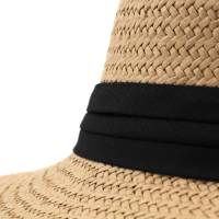 Kebedo Moda Sombrero de Paja para Hombre Mujer Estilo Panamá, Sombrero de Verano con cinta decorativa para Playa, Piscina, Vacaciones, Montaña, Fiesta y Viaje, Diseño de ala Ancha Protección Solar, Talla Única ajustable Unisex Adulto - details 3