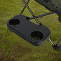 Mesa De Silla Clip on Con Ranura Para Móvil Multifuncional Para Jardín Patio Piscina Silla De Lounging Material ABS Negro - details 3