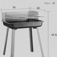 BBQ--BARBACOA 35x28x44cm,Parrilla de la barbacoa Barbacoa deportiva, barbacoa para el hogar barbacoa al aire libre,  fácil de limpiar fácil de transportar / naranja - details 1