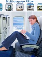 Almohada De Viaje Para Pies Inflable Ergonómica Con 3 Capas Soporte De Pie Ajustable Para Avión Almohada De Silla De Cojín De Espalda - details 0
