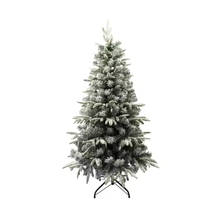 Arbol de Navidad con Nieve, Tipo Acebo Muy Frontoso Nevado, de 150cm con 442 Ramas, 180cm con 727 Ramas, 210cm con 1065 Ramas - 1