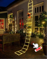 Cadena De Luces Navideñas 2M Con 20 LEDs De Santa Claus Y Navajas De Nieve Encendidas Por Batería Para Fiestas De Año Nuevo Y Bodas Decoración De Arco Iris De Hadas - details 0
