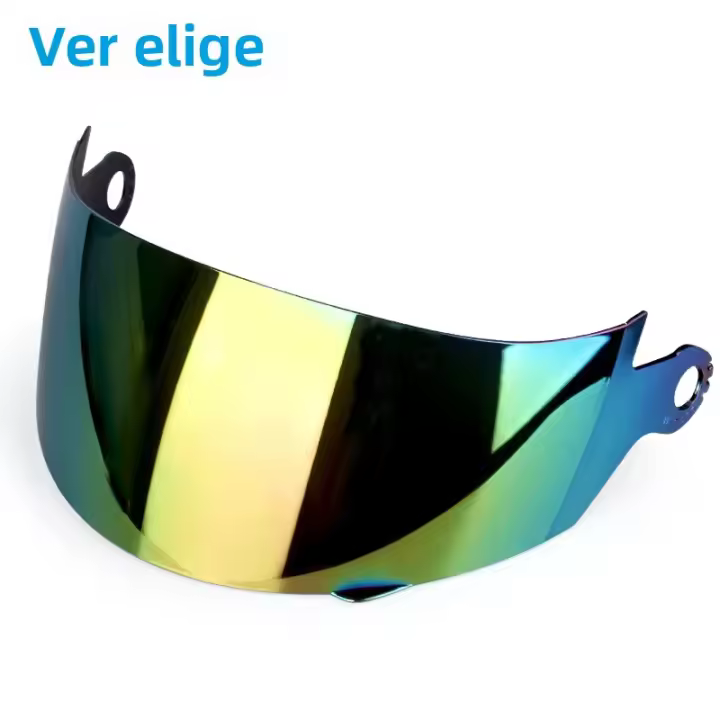 Visera Para Casco De Motocicleta UCHOOSE Lente Especial Negro Espejo Transparente Y Plateado Material Polyester Y Nylon - 1