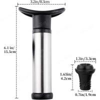 Tapa De Vino Con Bomba De Vacío Accesorios De Barra Sellador Aerator Negro Silicone Ecológico Para Mantener El Vino Fresco - details 2
