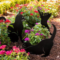 1Pc Destacado De Gato Familiar Para Jardín Decorativo Silueta Animal Para Exterior Decoración De Jardín Y Paseo - details 0