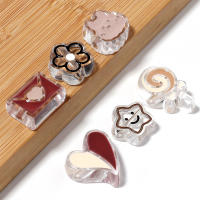 10pcs Perlas De Acrílico Serie Marrón Variadas Formas Espaciadoras Para Fabricación De Joyas Cadena De Teléfono Pulsera Collar Accesorios - details 6