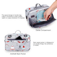 Bolsa De Diaper Para Bebé Impermeable Con Doble Manija Estampado De Moda Para Uso Desechable Y Reutilizable Bolsa De Agua Para Maternidad - details 5