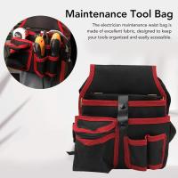 Bolsa De Herramientas Multifuncional De Tela Oxford Para Eléctricos Impermeable Y Anticaída Organizador De Cinturón Portátil - details 2