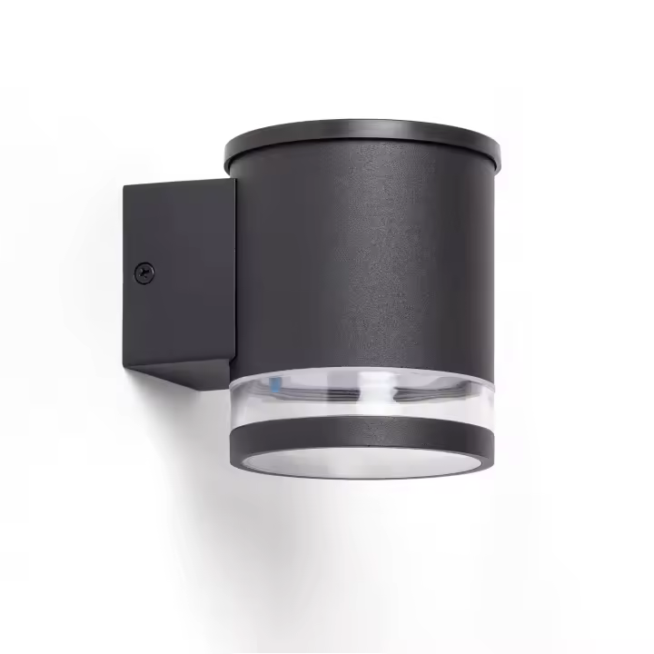 Ledkia Aplique de Pared Exterior Solar LED Aluminio Draco Negro - 1