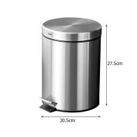 Bandeja De Papelera De Acero Inoxidable 5L Moderna Con Pedal De Pie Para Baño Y Cocina Resistente Al Polvo Y Agua Color Oro - details 20