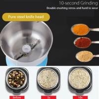 Molino Eléctrico De Café Mini Processador De Alimentos Para Cereales Frutas Verduras Semillas Y Especias Acero Inoxidable Más De 11 Niveles De Picado Para Cocina - details 9