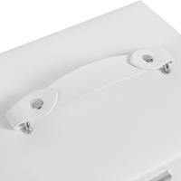 Caja joyero de 3 niveles con espejo, asa y cerradura, ideal para viajes, estilo moderno, blanco clásico o negro, perfecto como regalo - details 5
