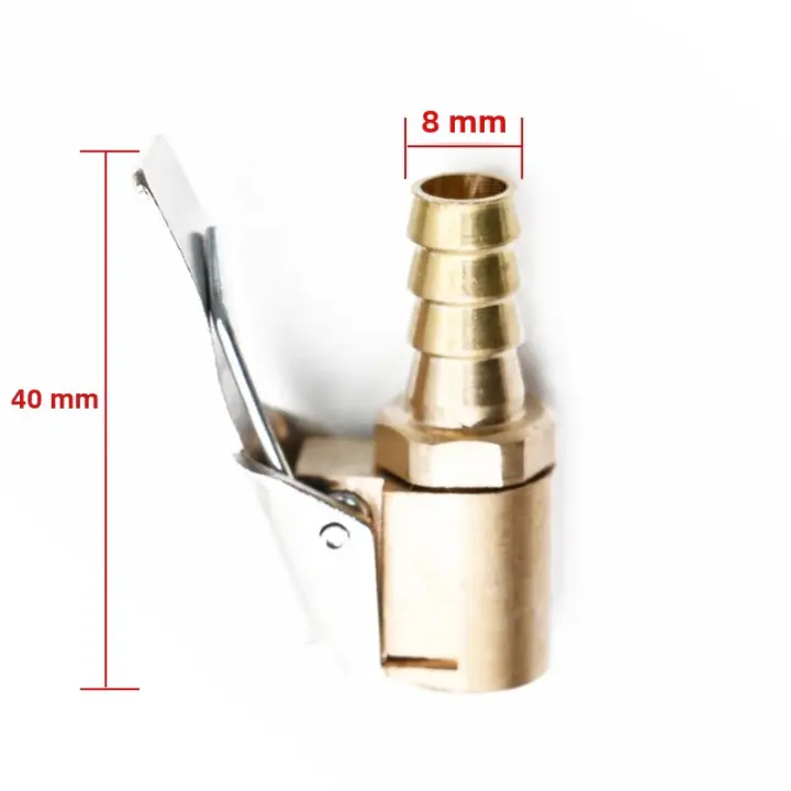 Conector De Válvula De Neumático Para Coche Adaptador De Clip-in De Cobre 8mm Para Bomba De Inflado De Neumáticos Y Ruedas - 1