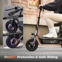 Patinetes Electricos Adultos iScooter F3 con Asiento y Cesta Trasera, Motor de 1000W, Batería de 48V 13Ah, Neumático Neumático de 10 Pulgadas, Velocidad Máxima de 45km/h, Alcance de 60km, Freno de Tambor Delantero y Trasero, Carga Máxima de 120kg - details 9