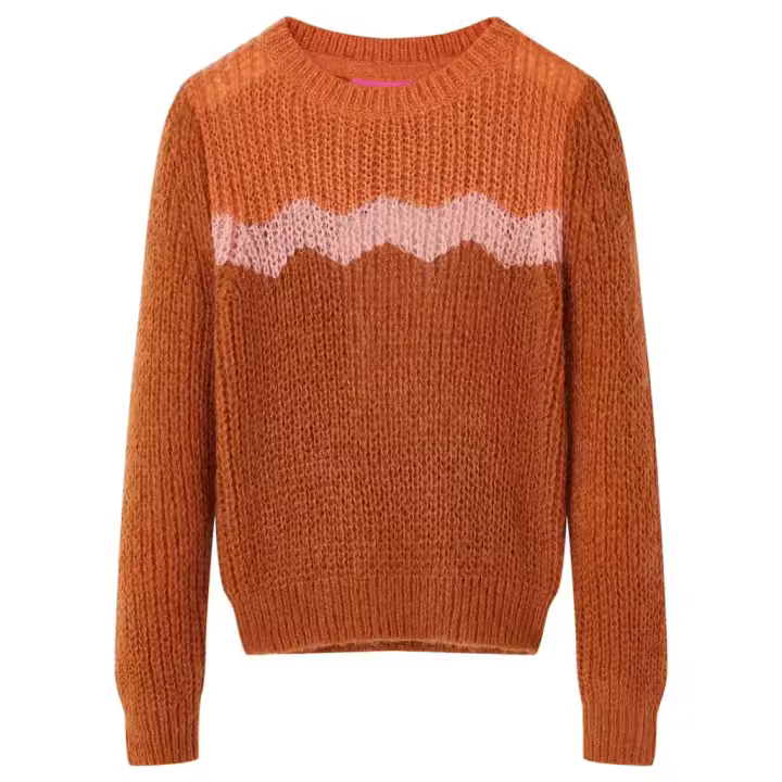 Jersey de punto infantil color coñac 104 - 1