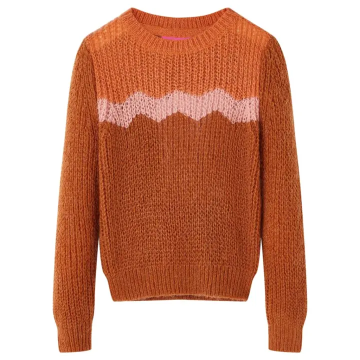 Jersey de punto infantil color coñac 104 - 1
