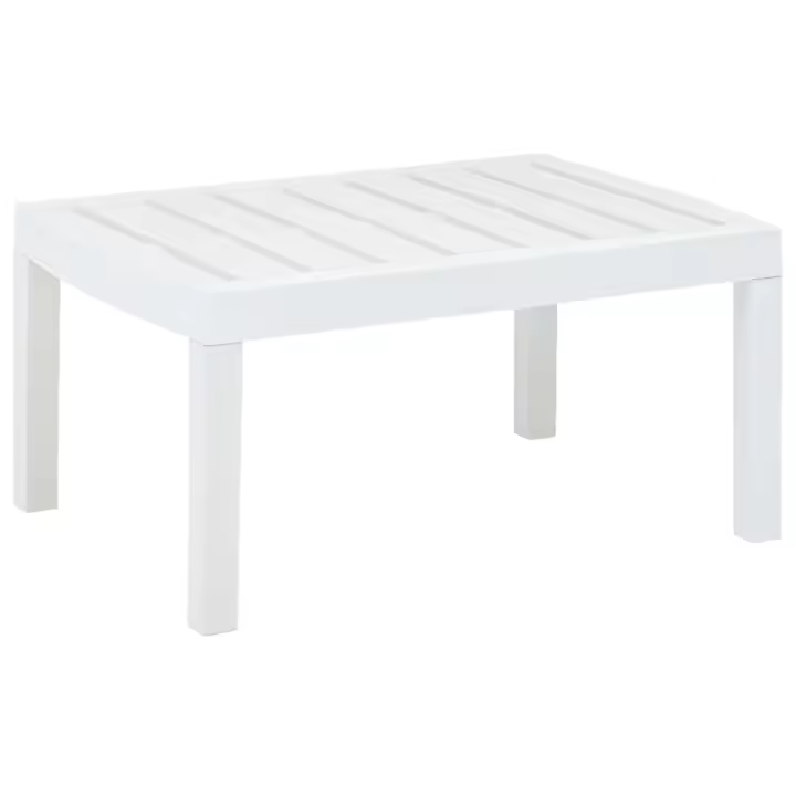 Mesa de Jardín de plástico Blanco 78x55x38 cm - 1