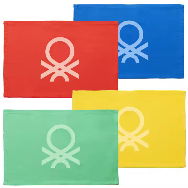Set 4pc mantel individual 30x45cm polipropileno rainbow CASA BENETTON - 1