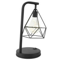 Lámpara De Noche LED Retro De Hierro Arte Geométrica Luz De Escritorio Lámpara De Borde De Cama Decoración Clásica Para Sala De Estar Café Bar Ambiente - details 5