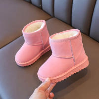 Botas De Nieve Para Niños Invierno Antideslizantes Color Sólido Calientes Con Patrón Suave Y Grueso Bajo Material De Suela RUBBER Talla True Fit Para Edad 4-6 - details 8