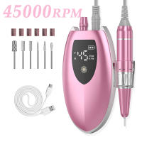 Taladro De Uñas Profesional 45000RPM Con Modo Pausa Máquina De Manicura Eléctrica Para Esmalte De Gel Y Salón De Belleza Accesorios De Taladro De Uñas - details 1