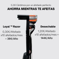 Loyal Safety Razor Bakano maquinilla de afeitar de doble filo barba, afeitadora clásica + 5 cuchillas de recambio con soporte - details 1