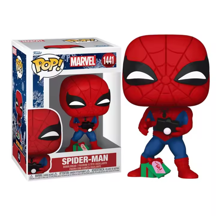 FUNKO POP! MARVEL HOLIDAY – SPIDER-MAN CON REGALO, 82877, Nº1441, TIENDA CON LICENCIA OFICIAL - 1